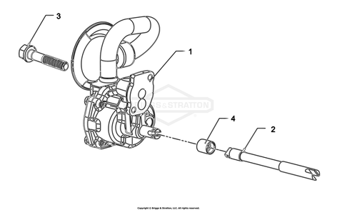 Engine Group - Oil Pump Diagram and Parts List for 076650-02  Briggs and Stratton Generator